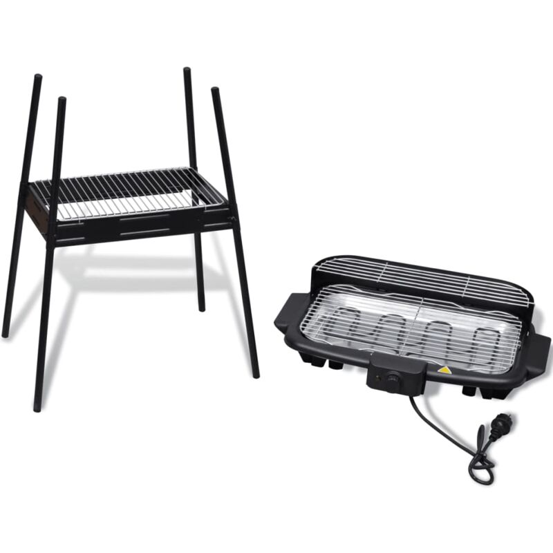 Barbecue elettrico rotondo con supporto BBQ Grill da giardino - AMDGarden