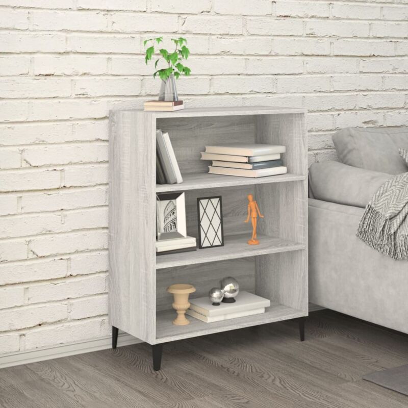 Credenza Grigio Sonoma 69,5x32,5x90 cm in Legno Multistrato