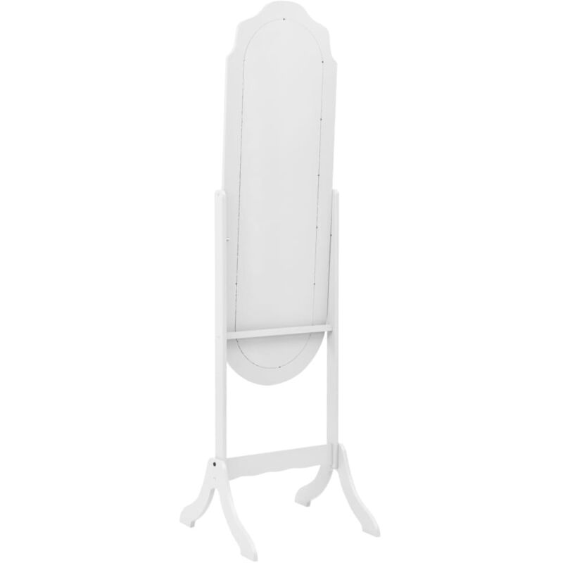 vidaXL Armadio Portagioie Specchio Autoportante Bianco 42x38x152