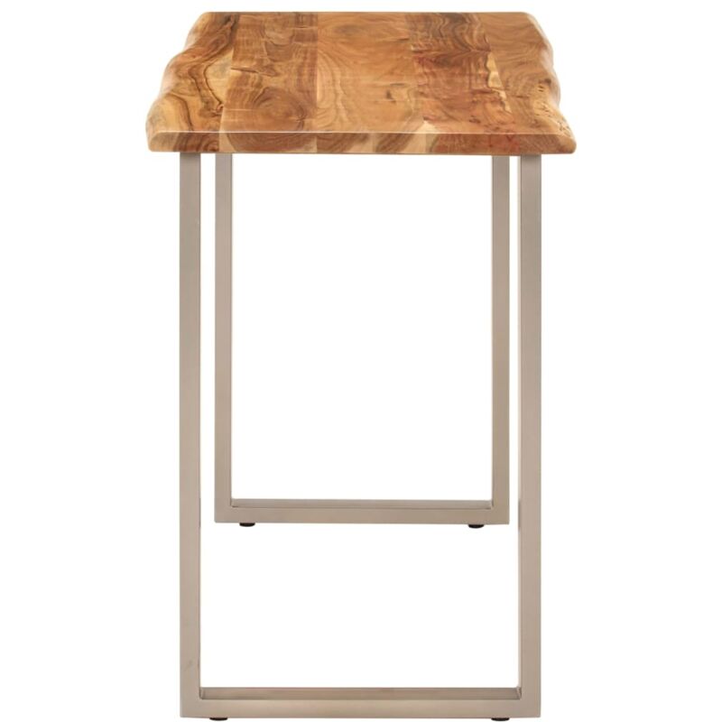 Tavolo Da Pranzo 160x80x76 Cm In Legno Massello Di Acacia