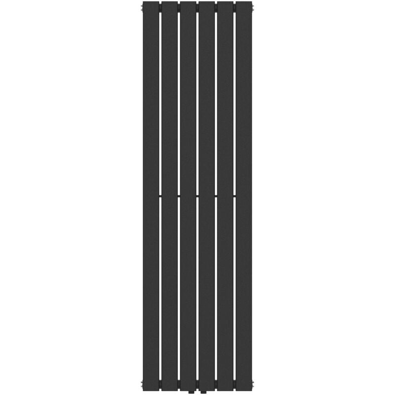 Termosifone Nore ad Acqua Calda Pannello Singolo con Elementi Piatti 160 x  45 cm - Nero