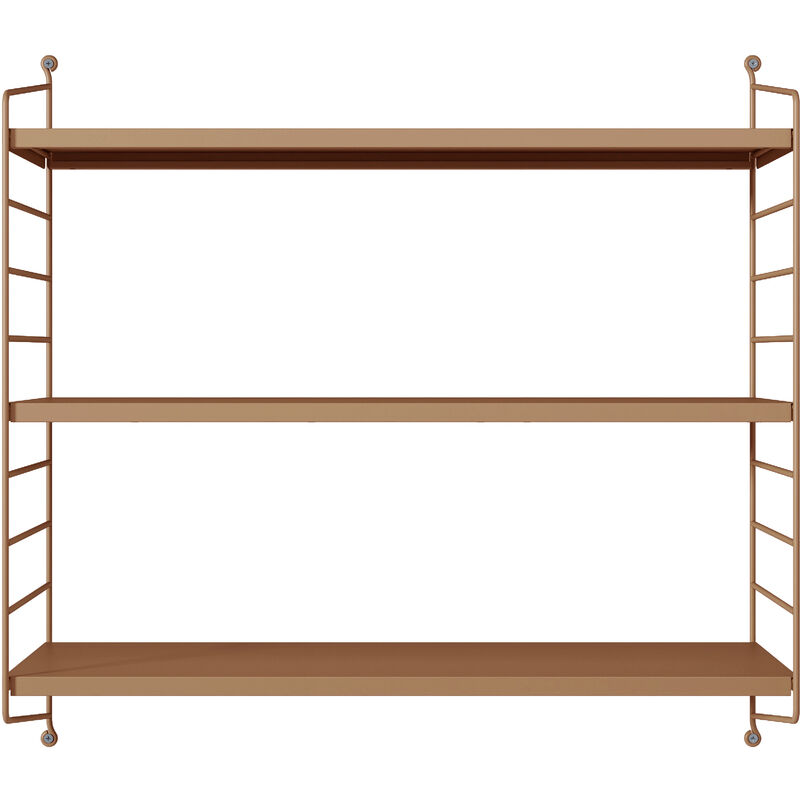 Libreria scaffale leggero 3 piani acciaio cromo cm35x60x75 Kg50 AC1424-3F