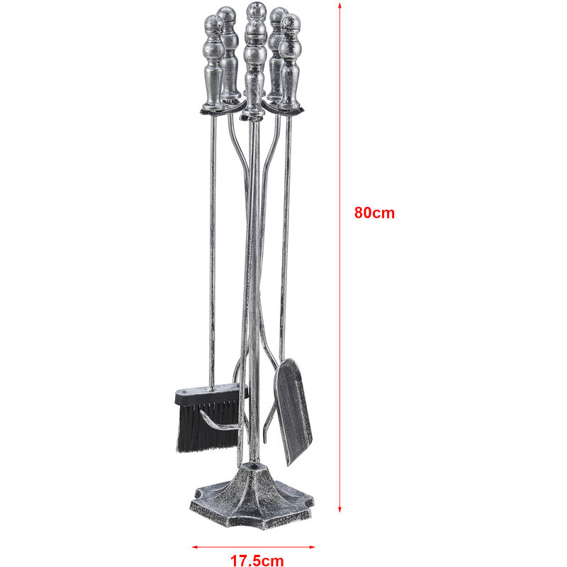 Set di Attrezzi da Caminetto 'Dovre' Kit in Metallo per Camino
