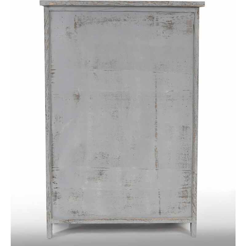 Serie vintage scaffale cassettiera HWC-D12 cassetti e sportello 30x55x82cm  grigio