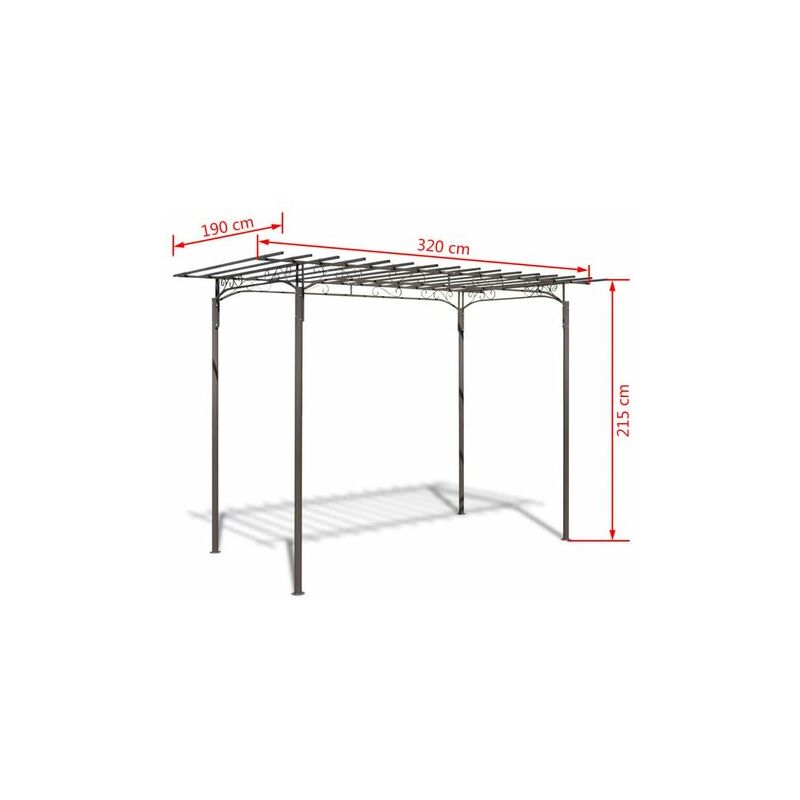 Arco Da Giardino In Metallo Per Piante Rampicanti BAKAJI - Dimensioni 240x140x35 Cm, Colore Verde Scuro, Resistente Alle Intemperie