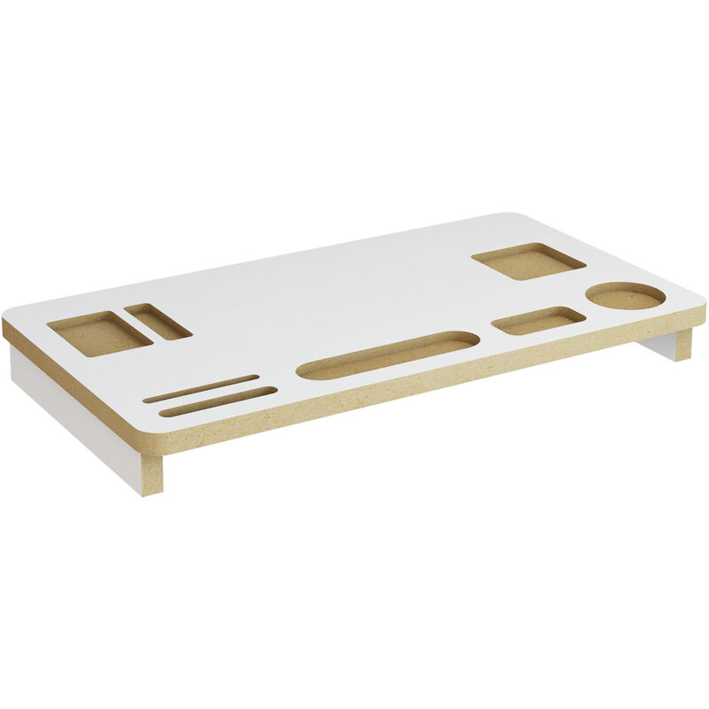 Balvi Supporto per monitor Nordic Colore bianco Alza schermo Con cassetto  Legno MDF 34,4cm - España