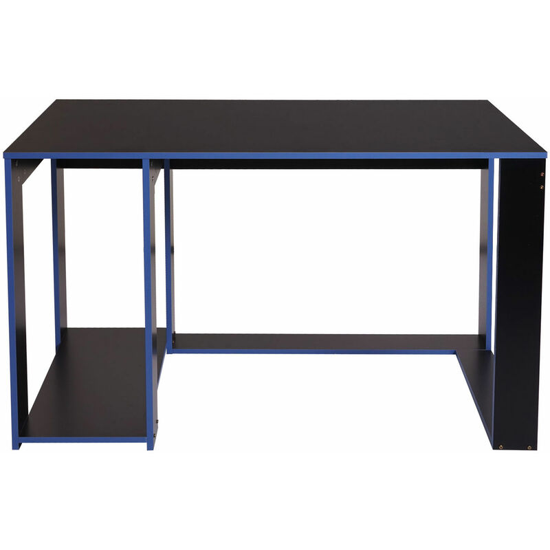 Scrivania da Ufficio Computer 60x120x76cm stile classico e lineare vari  colori colore : Nero e Blu