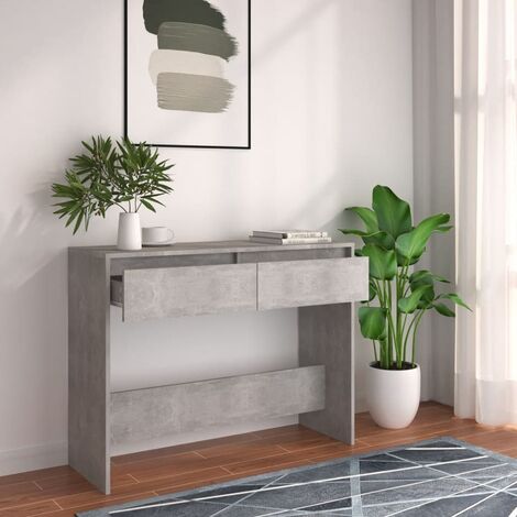 vidaXL Tavolo Consolle Grigio Cemento 100x35x76,5 cm in