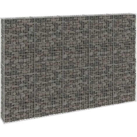 vidaXL Gabbione in Acciaio Zincato Coperto 300x30x200 cm