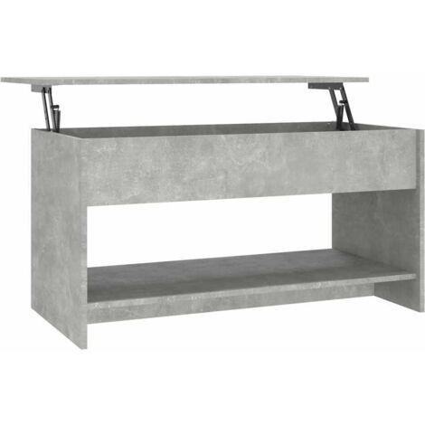 vidaXL Tavolino Salotto Grigio Cemento 102x50x52,5cm Legno Multistrato