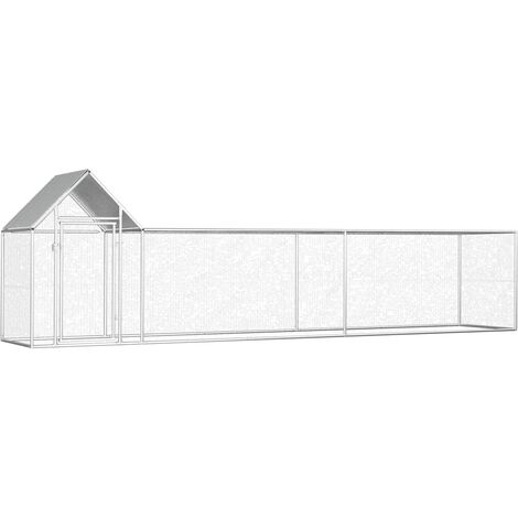Pollaio 5x1x1,5 m in Acciaio Zincato vidaXL 826506