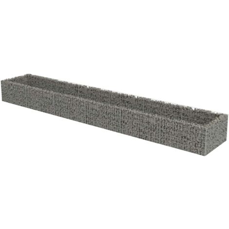 vidaXL Gabbione Letto Rialzato in Acciaio Zincato 540x90x50 cm