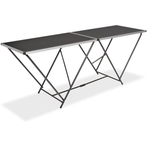 Tavolo Pieghevole per Carta da Parati MDF Alluminio 200x60x78cm vidaXL