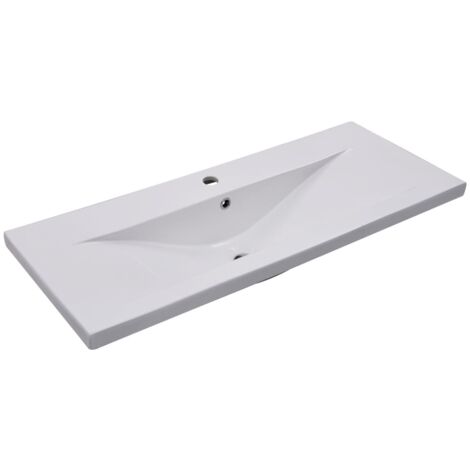 vidaXL Lavabo da Incasso 101x39,5x18,5 cm in Ceramica Bianco