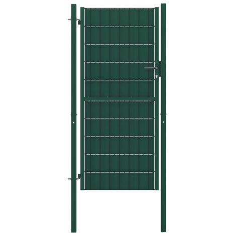 Cancello per Recinzione in Acciaio Resistente con chiavi Verde varie dimensioni dimensioni : 100 x 164 cm