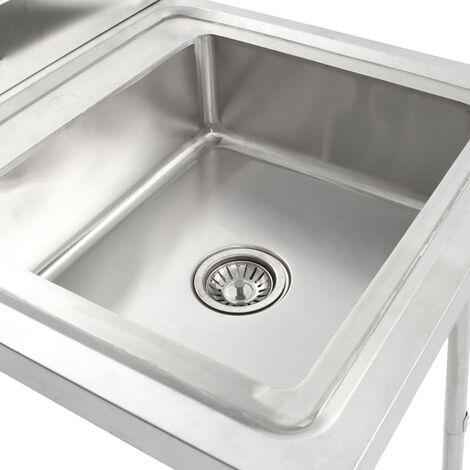 Lavello da Cucina Vasca Singola in Acciaio Inossidabile