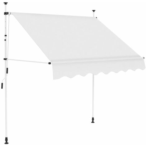 vidaXL Tenda da Sole Retrattile Manuale 200 cm Crema
