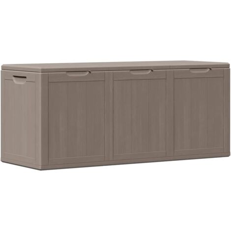 vidaXL Baule da Giardino 270 L Marrone Aspetto legno in PP