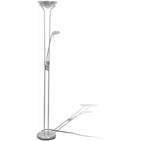 Lampada da Terra a LED Dimmerabile 23 W cavo 1,8 m vari colori colore : Argento
