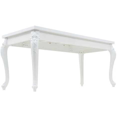 Tavolo da Pranzo bianco lucido dal design fine ed elegante da 179x89x81