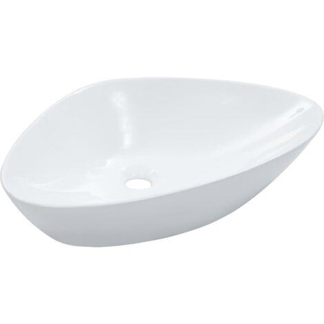 vidaXL Lavandino 58,5x39x14 cm in Ceramica Bianco
