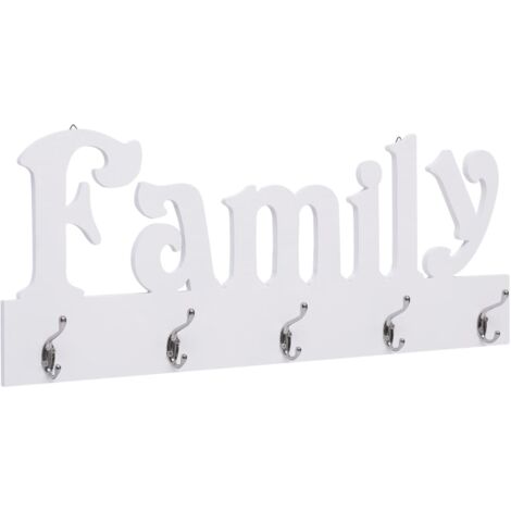 Appendiabiti a Muro FAMILY 74x29,5 cm vidaXL