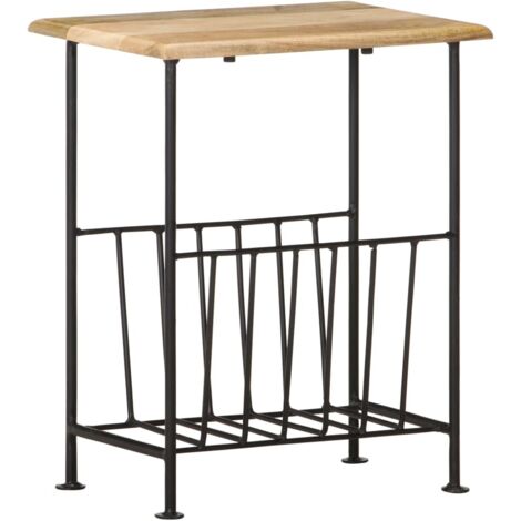 vidaXL Portariviste 40x30x50 cm in Legno Massello di Mango e (1/5)