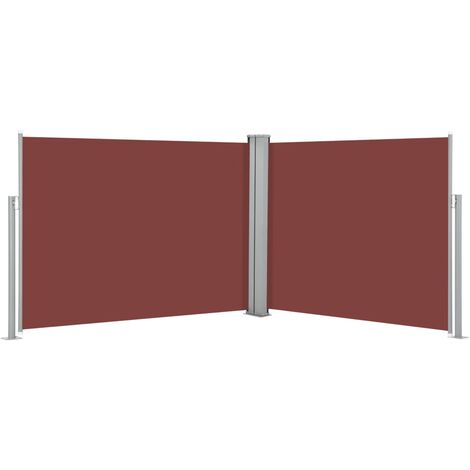 vidaXL Tenda Laterale Retrattile Marrone 140x1000 cm
