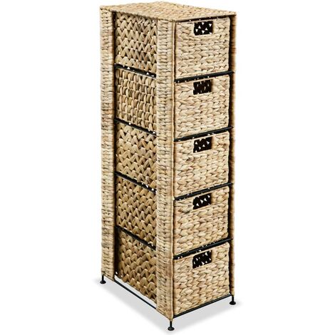 vidaXL Armadietto Portaoggetti 5 Cesti 25,5x37x100 cm Giacinto d'Acqua