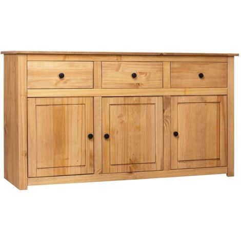 Credenza 135x40x80 cm in Legno Massello di Pino Panama Range vidaXL