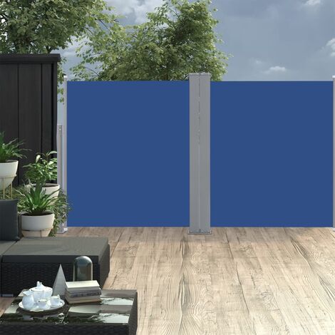 vidaXL Tenda da Sole Laterale Retrattile Blu 160x600 cm