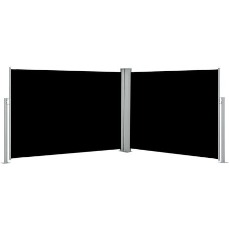 vidaXL Tenda da Sole Laterale Retrattile Nera 100x1000 cm