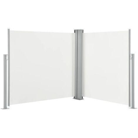 vidaXL Tenda da Sole Laterale Retrattile Crema 100x600 cm