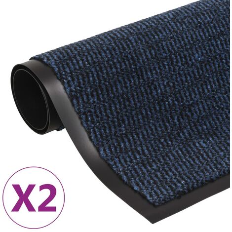 vidaXL Tappeti Antipolvere 2 pz Rettangolari Trapuntati 80x120 cm
