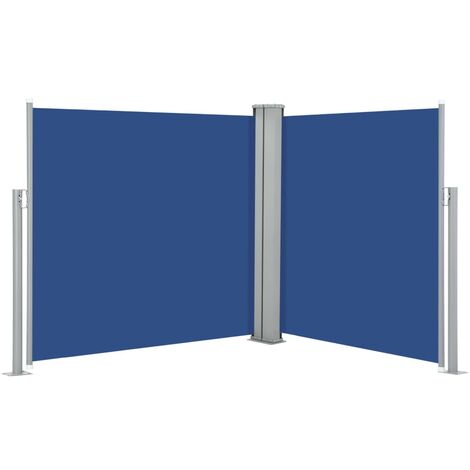 vidaXL Tenda da Sole Laterale Retrattile Blu 100x600 cm