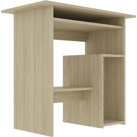 Scrivania per Computer Moderna Mobile Ufficio con Scomparti in Legno vari colori colore : Rovere sonoma
