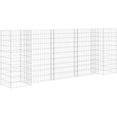 Gabbione Fioriera ad "H" in Filo di Acciaio 260x40x100 cm vidaXL