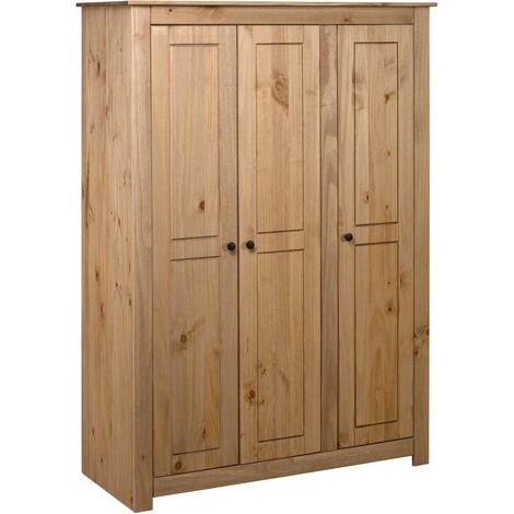 vidaXL Armadio a 3 Ante 118x50x171,5cm Legno di Pino Panama Range