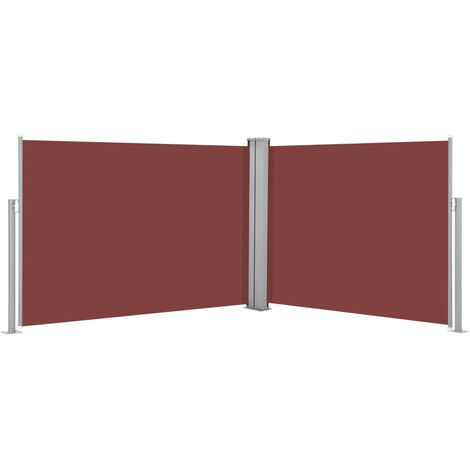 vidaXL Tenda da Sole Laterale Retrattile Marrone 120x1000 cm