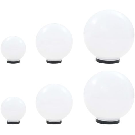 vidaXL Set Lampade a LED Sferiche 6 pz 20/30/40 cm in PMMA
