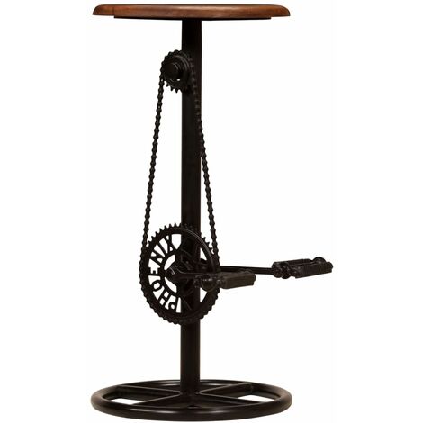 Sgabelli da Bar Set 2 pz in Legno Massello e Ferro Stile industriale vari modelli modelli : Legno di Mango