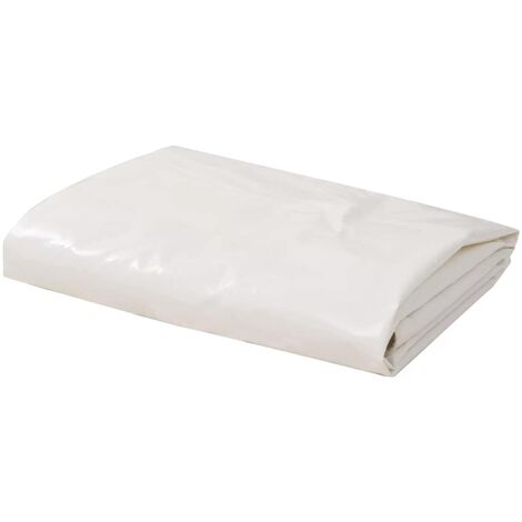 Telone Versatile Bianco con Occhielli Metallici Telone Resistente vari dimensioni dimensioni : 4x4 m