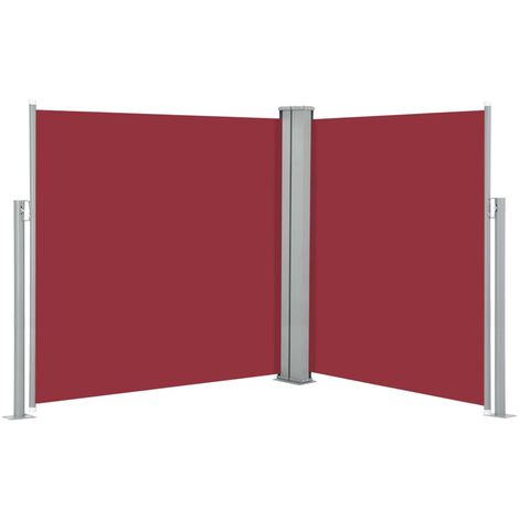 vidaXL Tenda da Sole Laterale Retrattile Rossa 140x600 cm