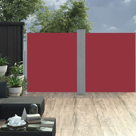 vidaXL Tenda da Sole Laterale Retrattile Rossa 160x600 cm
