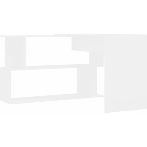 Desk Corner swivel in various colors Modern wood dimensioni : Bianco