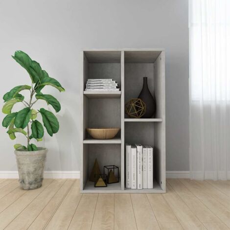 vidaXL Libreria/Credenza Grigio Cemento 50x25x80 cm Legno (1/7)