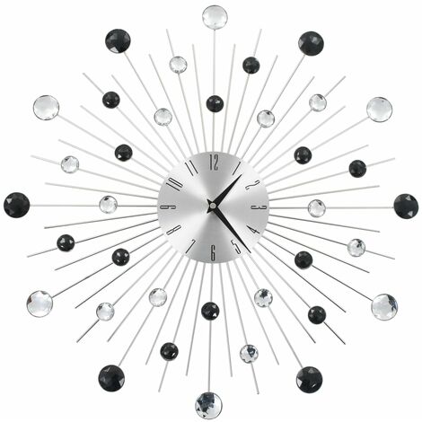 Orologio da Parete con Movimento al Quarzo Design Moderno vari colori colore : argento e nero