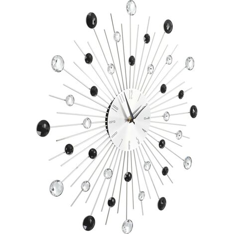 Orologio da Parete con Movimento al Quarzo Design Moderno vari colori colore : argento e nero