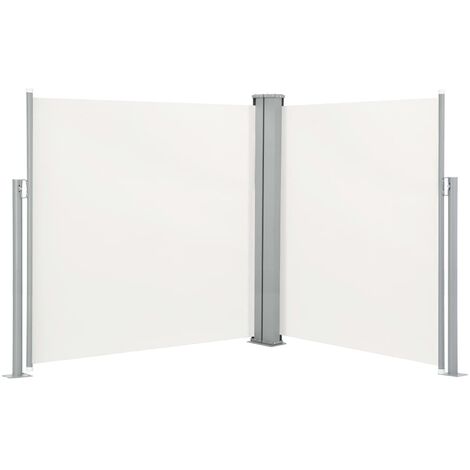 vidaXL Tenda da Sole Laterale Retrattile Crema 140x600 cm