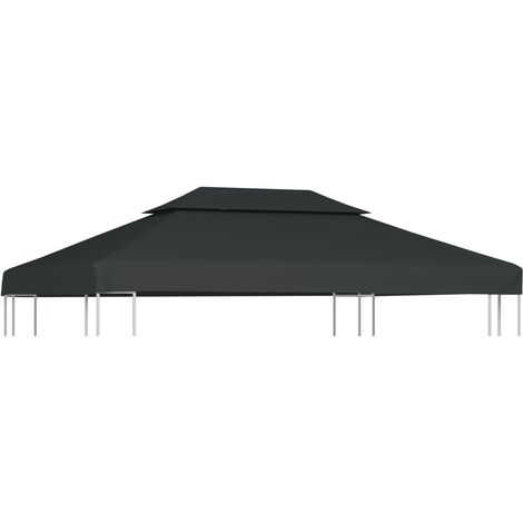 vidaXL Copertura Superiore per Gazebo a 2 Strati 310g/m²4x3m Antracite